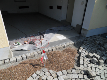 Kopfsteinpflasterverlegung in Parkstein