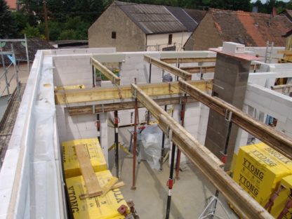 Rohbau Grafenwöhr - Vorbereitung für Fertigdecke