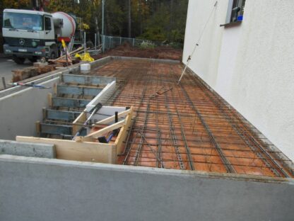 geschalte Decke inkl. eingebrachter Amierung