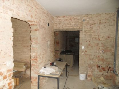 Sanierung - freigelegtes Ziegelmauerwerk