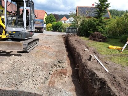 Vorbereitung Untergrund für Pflasterarbeiten