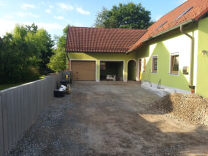Baustellenansicht Gestaltung Hofeinfahrt